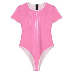 Lesklé body - růžové, XL