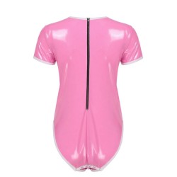 Lesklé body - růžové, XL