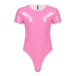 Lesklé body - růžové, XL