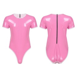 Lesklé body - růžové, XL