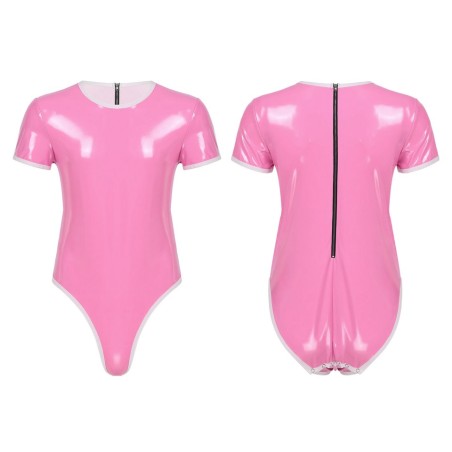 Lesklé body - růžové, XL