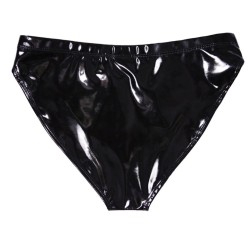 Lesklé kalhotky - černé, 75-78 pas, XL