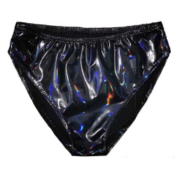 Lesklé kalhotky - černé, 79-82 pas, 2XL