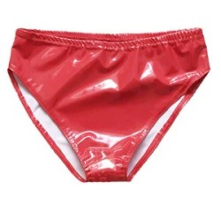 Lesklé kalhotky - červené, 71-74 pas, L