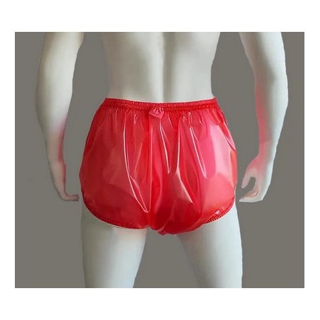 PVC kalhotky - L, červené průhledné