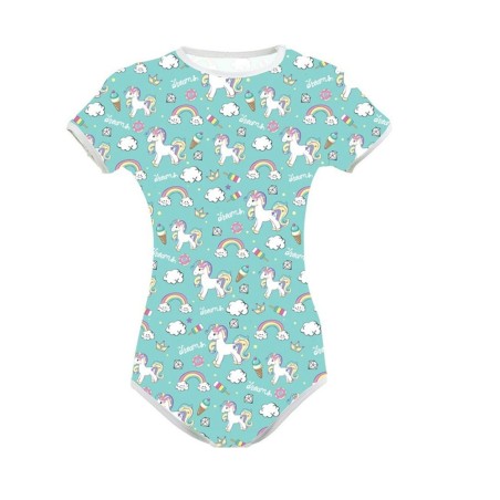 Body - modré s poníky, XL