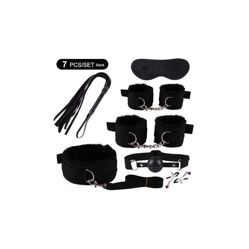 BDSM sada - 7 dílná, černá