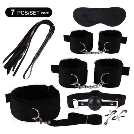 BDSM sada - 7 dílná, černá