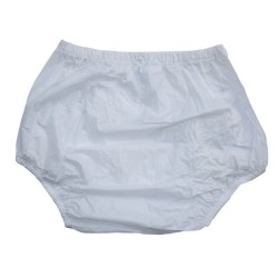 PVC kalhotky - XL, bílé s cvoky