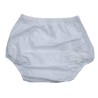 PVC kalhotky - XL, bílé s cvoky
