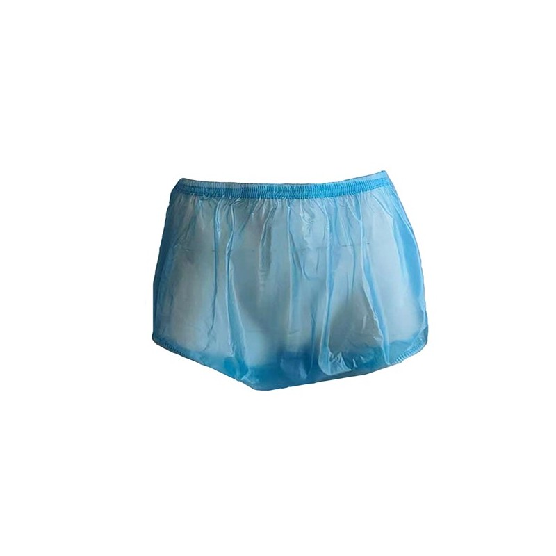 PVC kalhotky - 3XL, modré průhledné