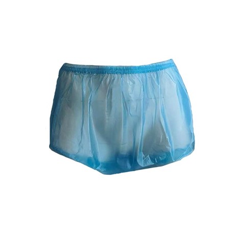 PVC kalhotky - 3XL, modré průhledné