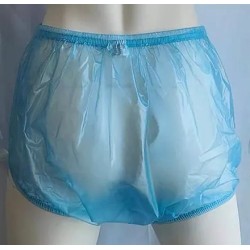 PVC kalhotky - 3XL, modré průhledné