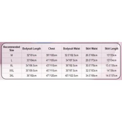Lesklé body - černé, XL + sukýnka