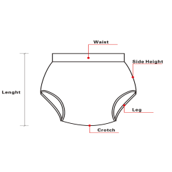 PVC kalhotky - 3XL, modré průhledné