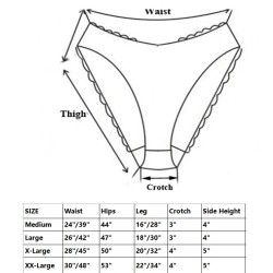 PVC kalhotky - XL, transparentní