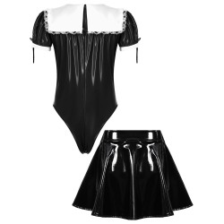 Lesklé body - černé, L + sukýnka