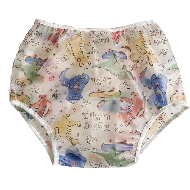 PVC kalhotky - XL, transparentní, dinosauři