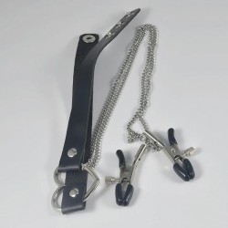 Obojek s klipsy - černý, S