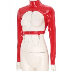 Crop Top - červený, XL