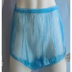 PVC kalhotky - XL, modré průhledné