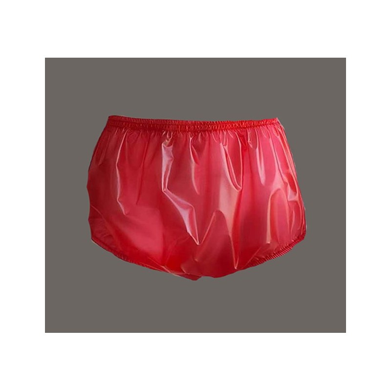 PVC kalhotky - XXL, červené průhledné