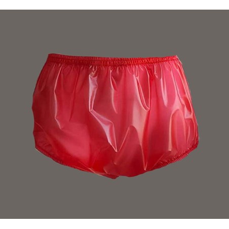 PVC kalhotky - XXL, červené průhledné