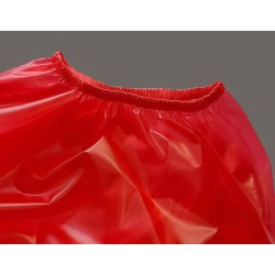 PVC kalhotky - XXL, červené průhledné