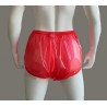 PVC kalhotky - XXL, červené průhledné