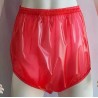 PVC kalhotky - XXL, červené průhledné