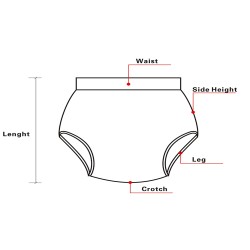 PVC kalhotky - XXL, červené průhledné