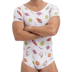 Body - bílé s obrázky, XL