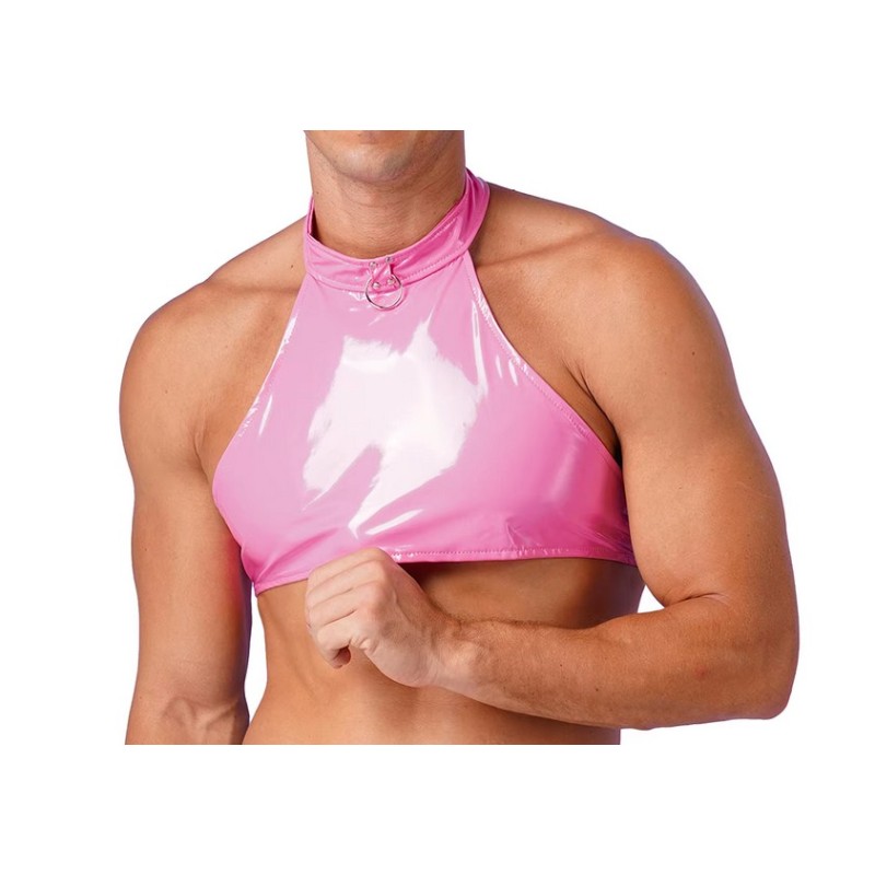 pánský crop top - růžový, XL