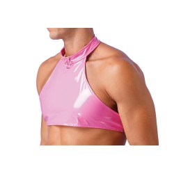 pánský crop top - růžový, L
