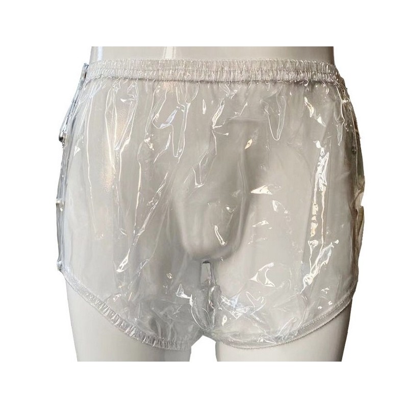 PVC kalhotky - XXL, transparentní s cvoky