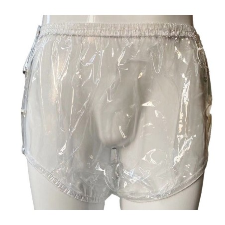 PVC kalhotky - XXL, transparentní s cvoky