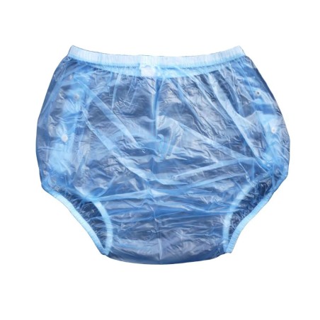 PVC kalhotky - XL, modré, s cvoky