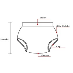 PVC kalhotky - XL, modré, s cvoky