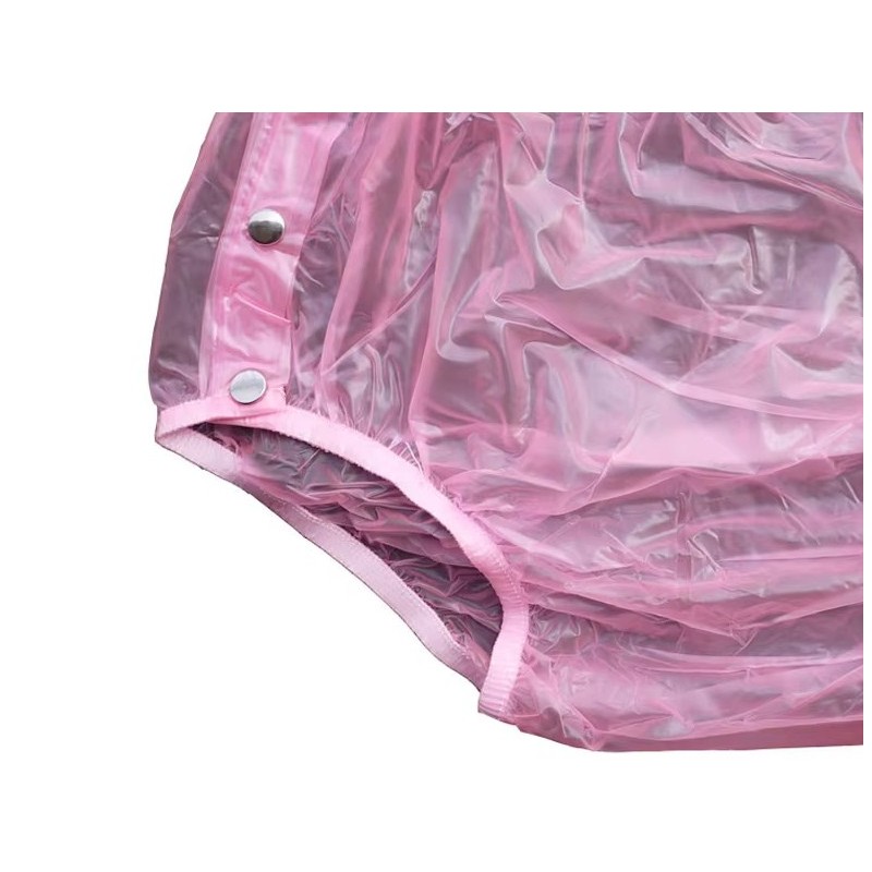 PVC kalhotky - M, růžové, s cvoky