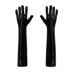 dlouhé rukavice - černé, M