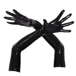 dlouhé rukavice - černé, M