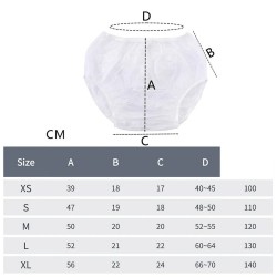 PVC kalhotky - XL, bílé transparentní