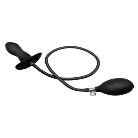 nafukovací anální dildo - černé