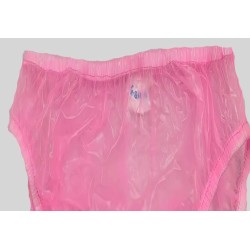 PVC kalhotky, bikini - M, růžové, průhledné