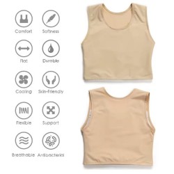 stahovací tílko "Tomboy" - béžové, XL