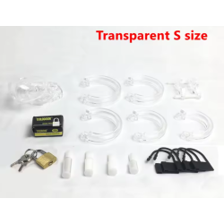 Cock cage - transparentní, S