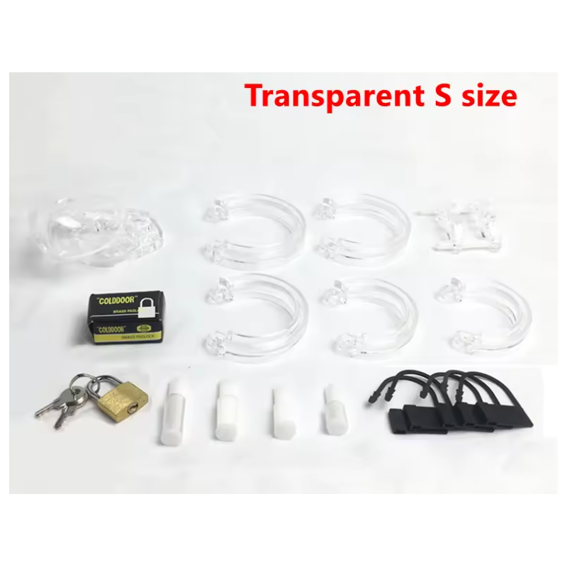 Cock cage - transparentní, S