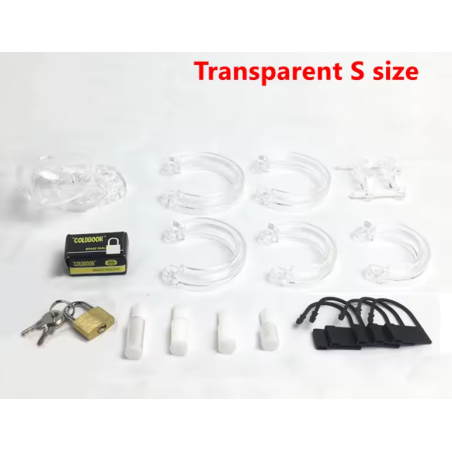 Cock cage - transparentní, S