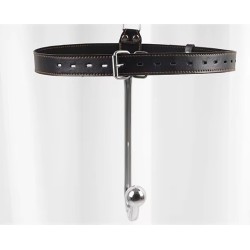 Postroj s kovovým hákem a pouty - černý