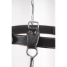 Postroj s kovovým hákem a pouty - černý